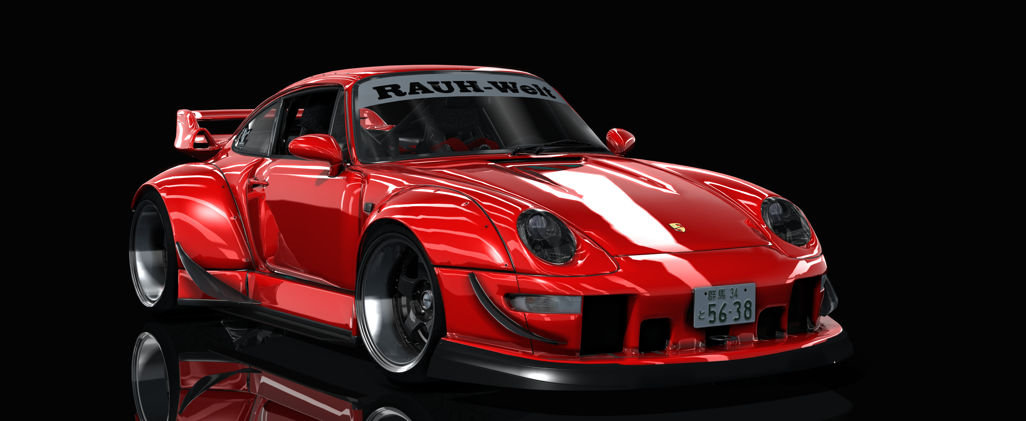 Porsche 911 (993) RWB Hellspec V2, skin red