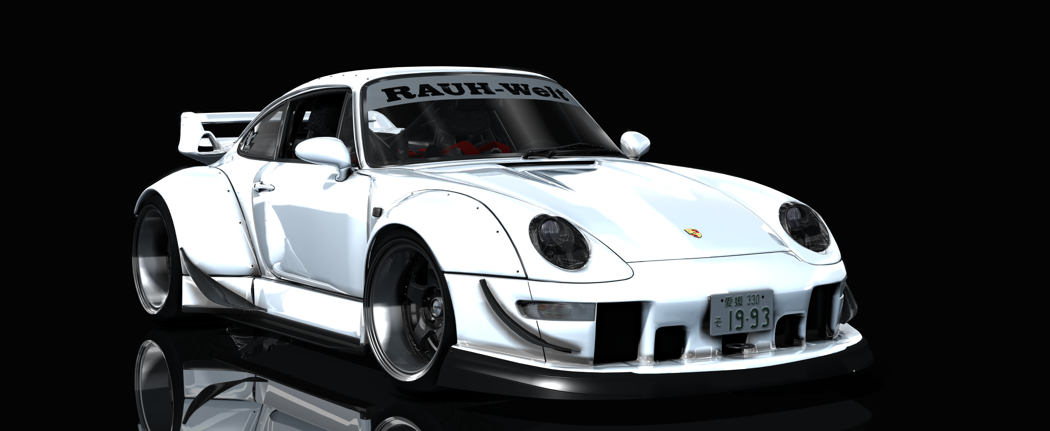 Porsche 911 (993) RWB Hellspec V2, skin white