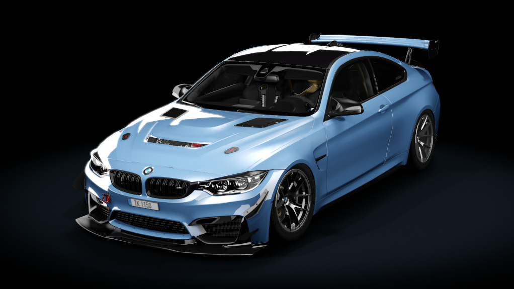 BMW M4 F82 tracktool, skin 07 Yas Marina Blue