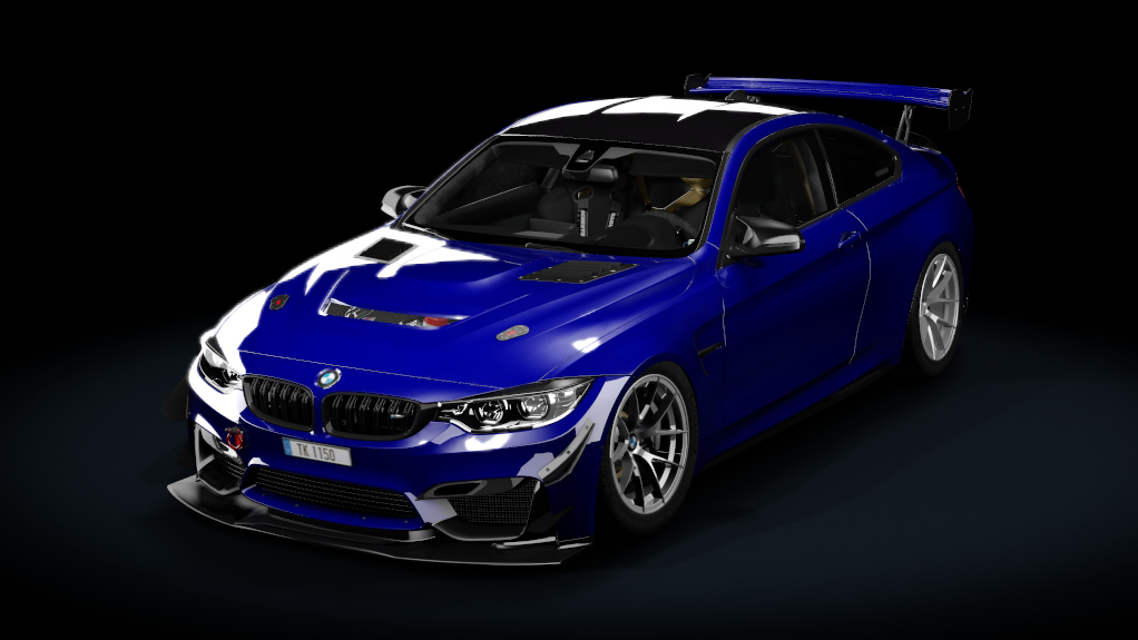 BMW M4 F82 tracktool, skin 10 San Marino Blue
