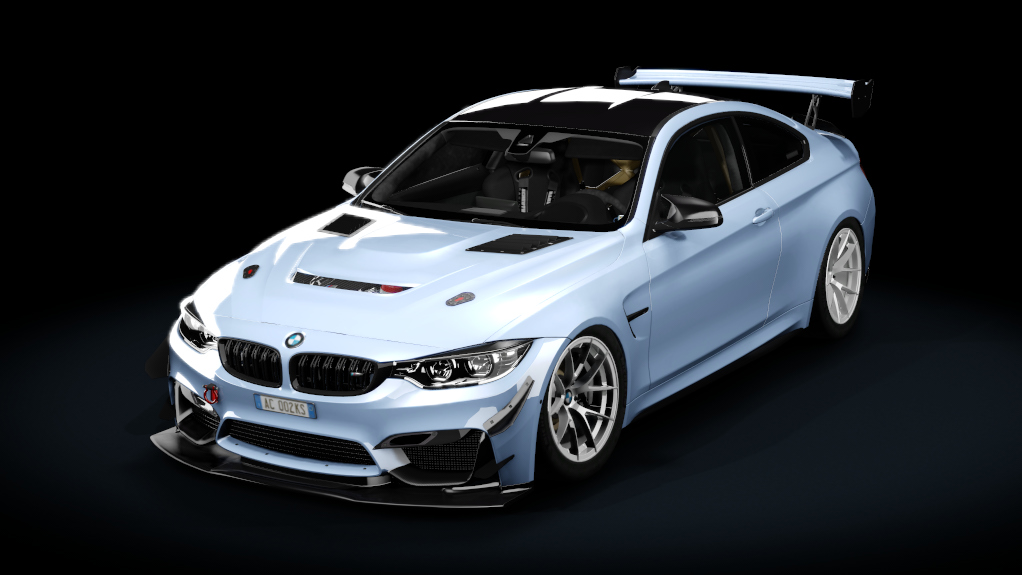 BMW M4 F82 tracktool, skin silverstone_blue