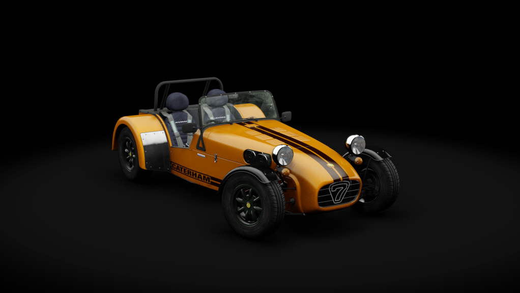 Caterham Super7 1700 Super Sprint RHD, skin orange_stripes