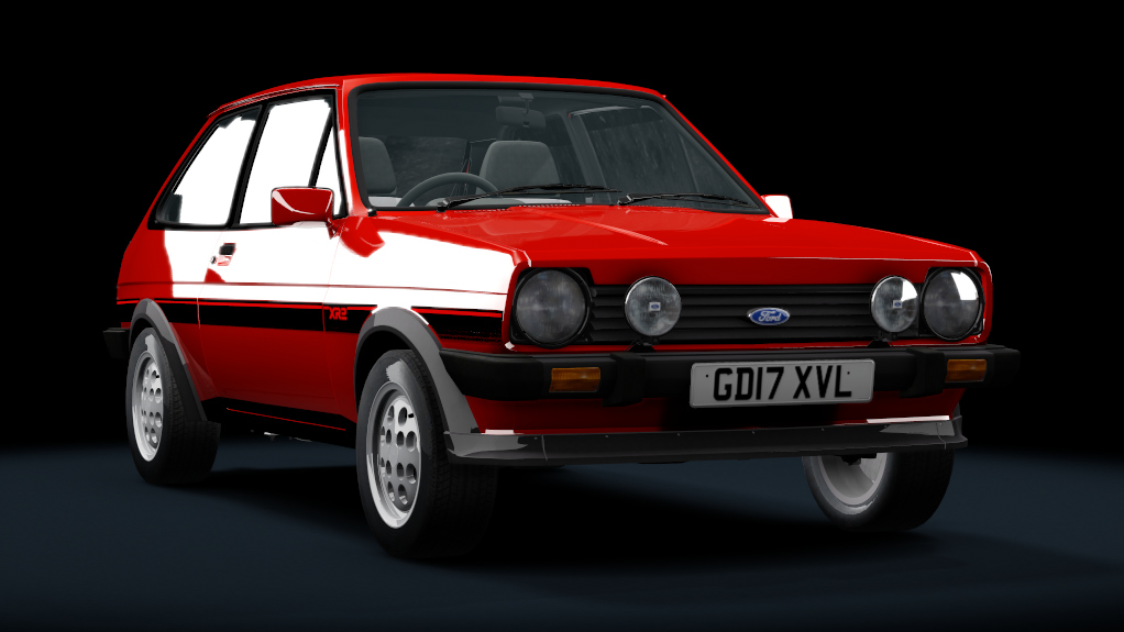 Ford Fiesta XR2 1981, skin sunburst_red