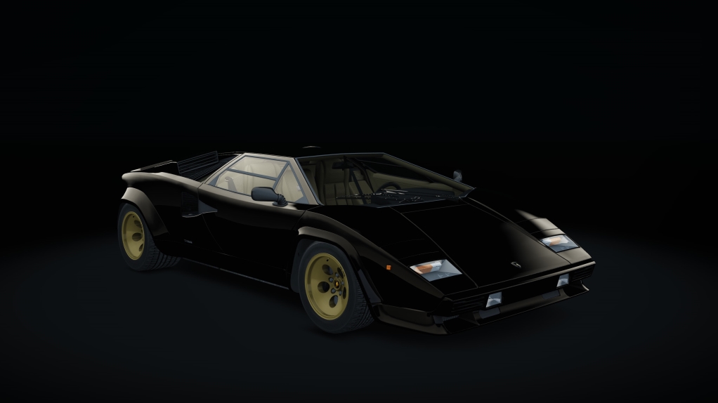 Lamborghini Countach S1, skin nero_tenebre_gold