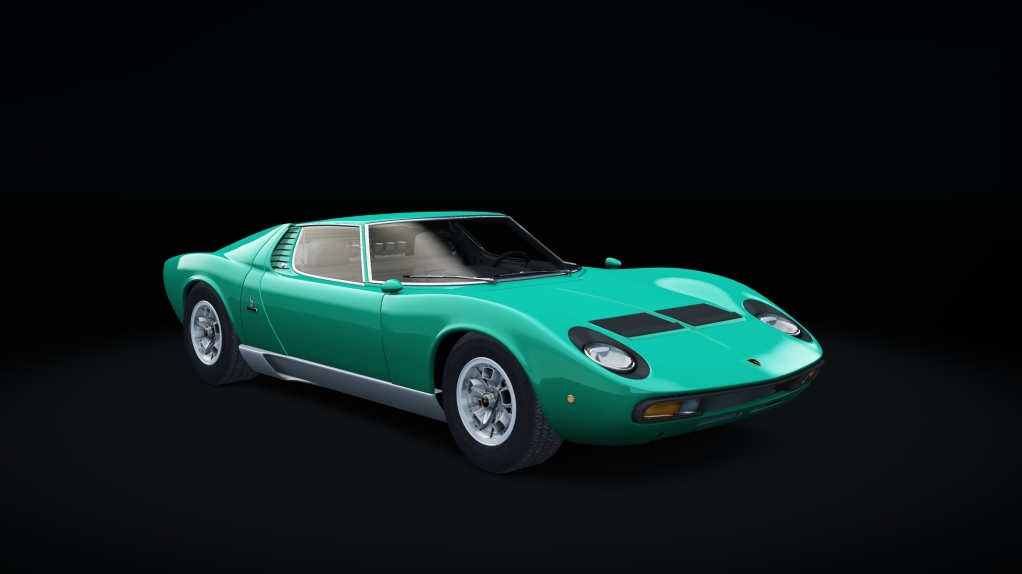 Lamborghini Miura P400 SV, skin Bleu_Tahiti