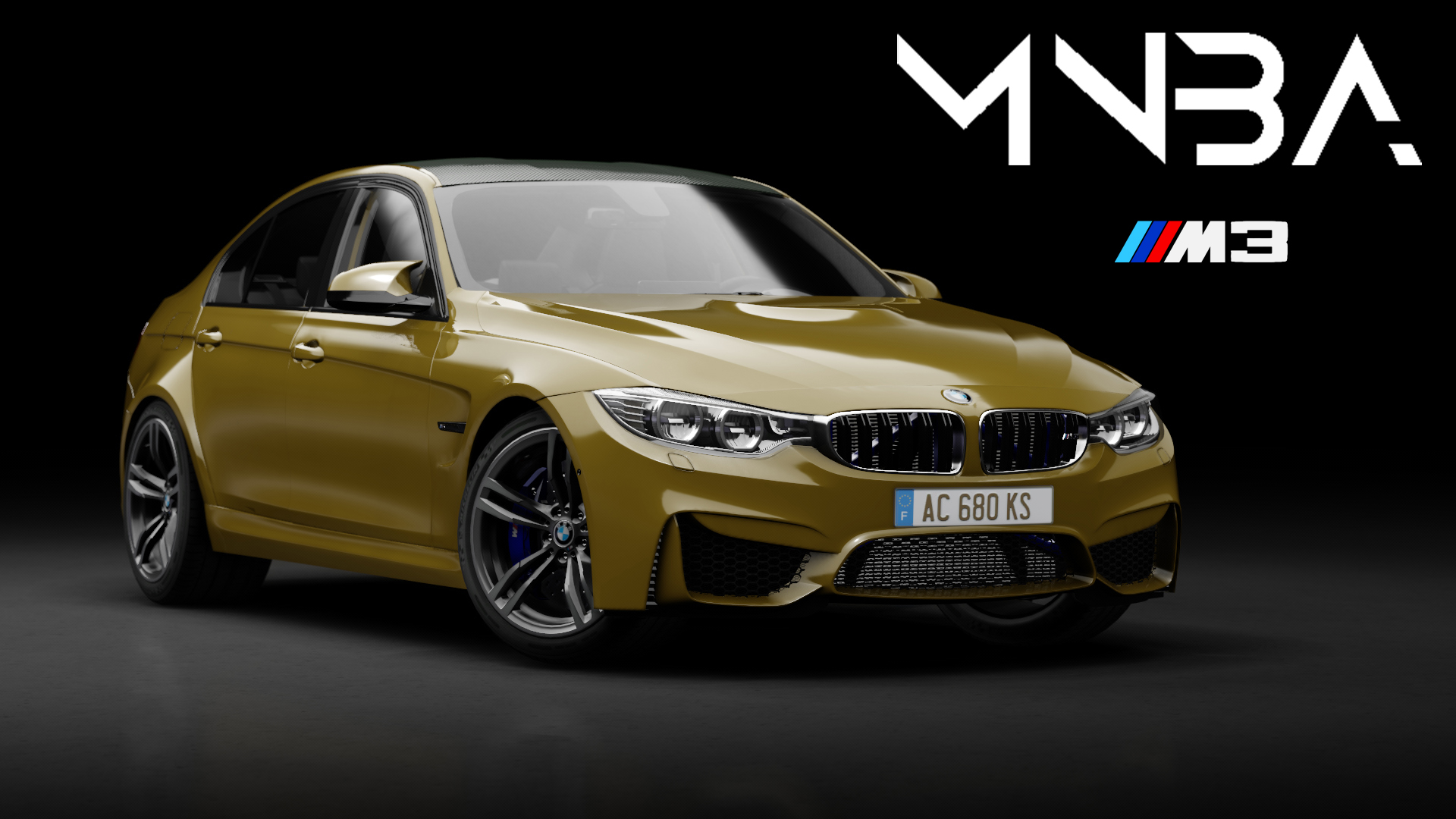 BMW M3 F80, skin 06_Austin_Yellow_Metallic