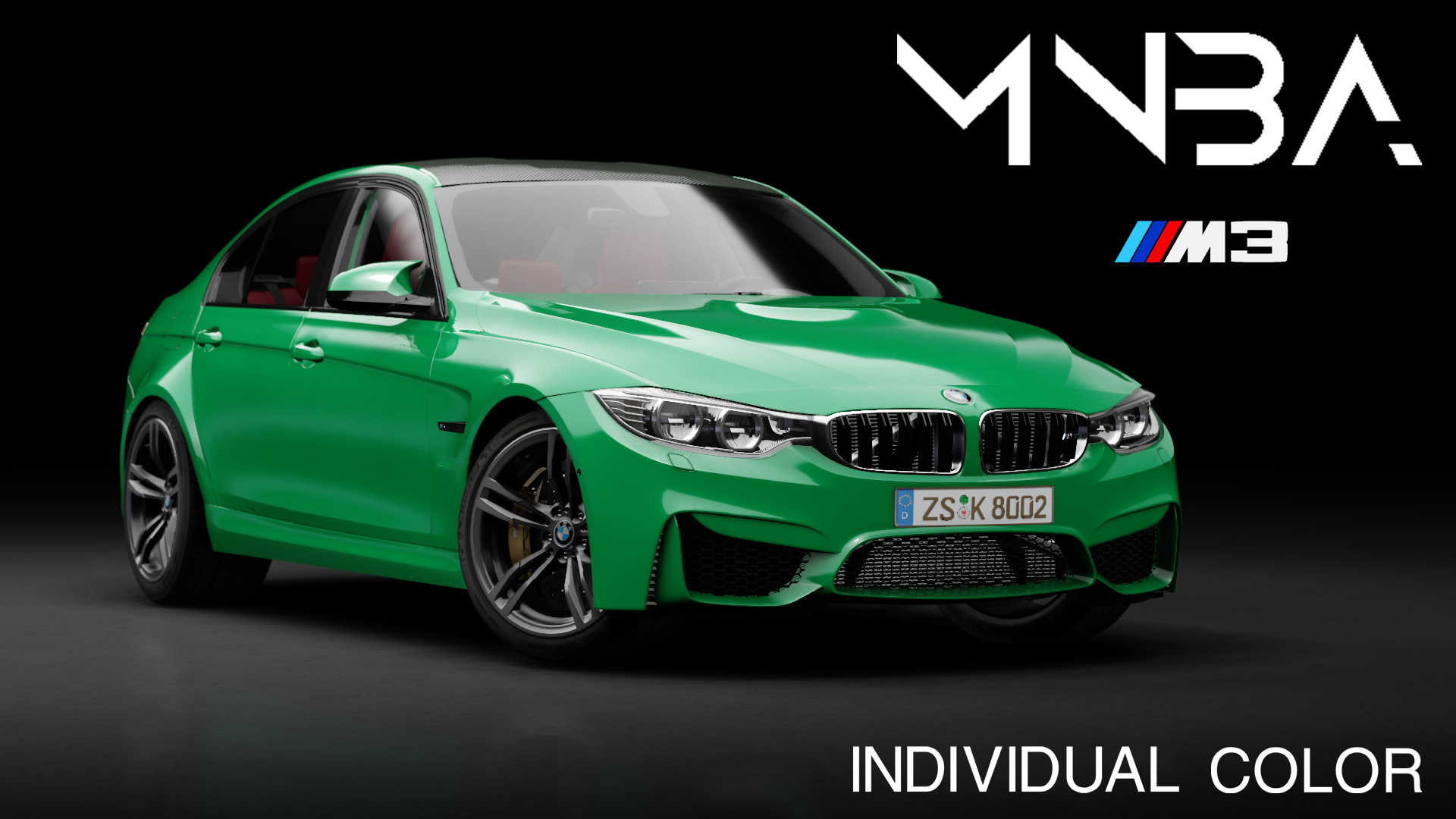 BMW M3 F80, skin 10_Individual_Signal_Green