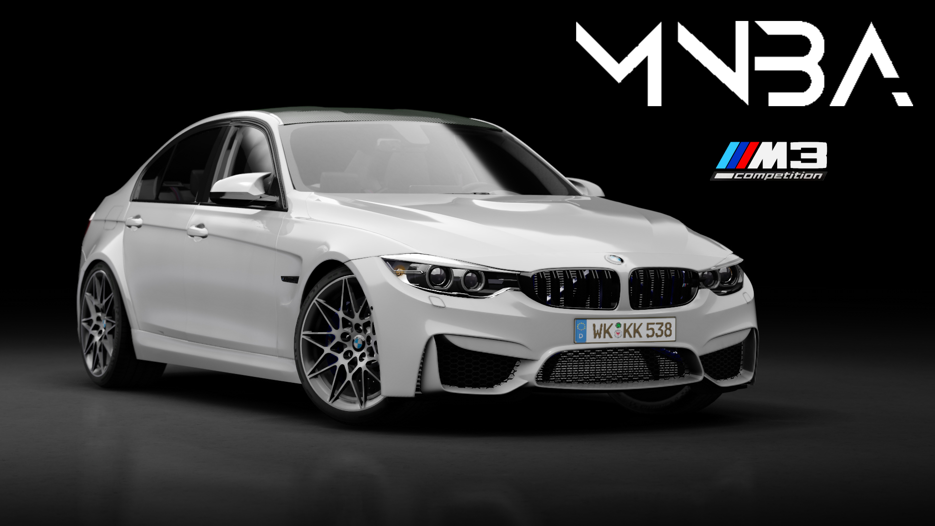 BMW M3 F80 Competition, skin 01_Mineral_White_Metallic