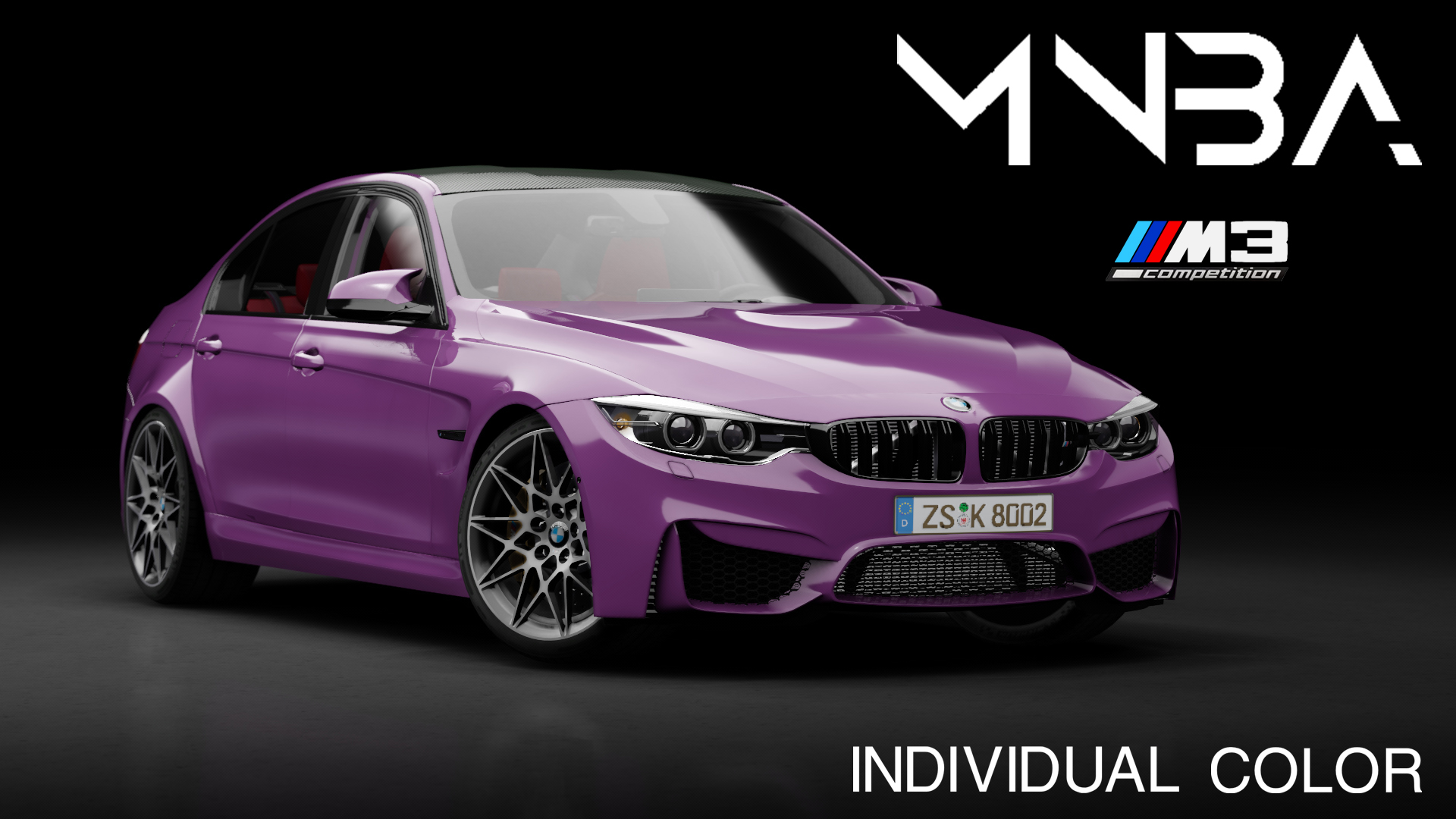BMW M3 F80 Competition, skin 08_Individual_Silk_Purple