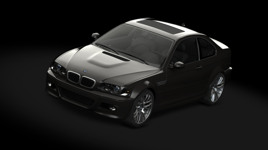 BMW M3 E46, skin Carbon Black Metallic