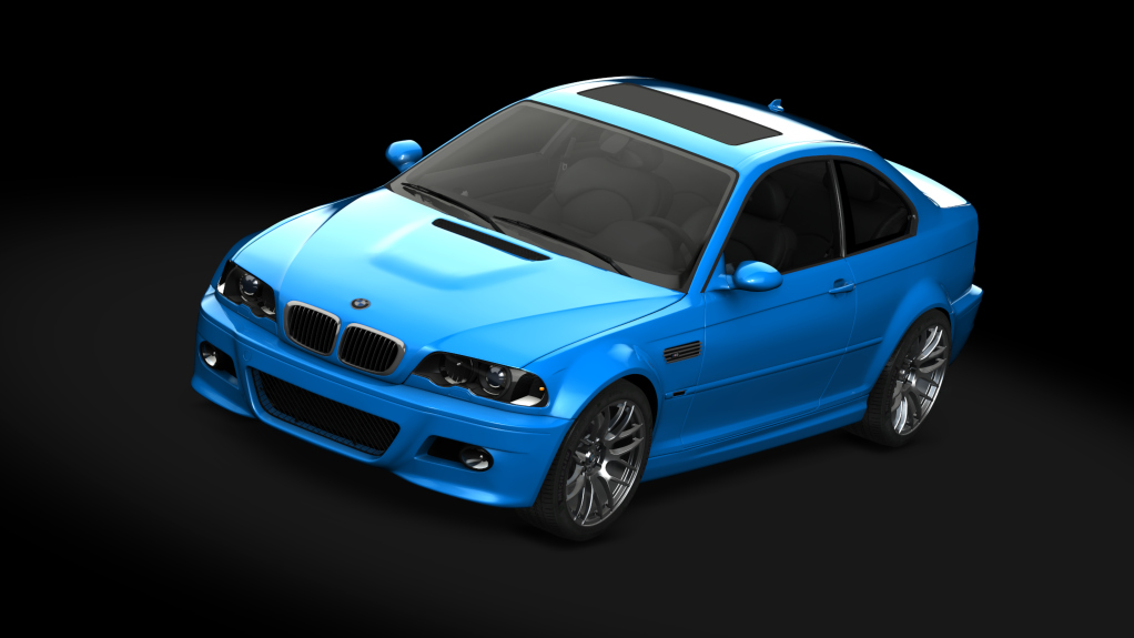 BMW M3 E46, skin Laguna Blue