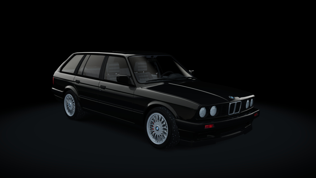 BMW E30 Touring Winter Drift, skin black