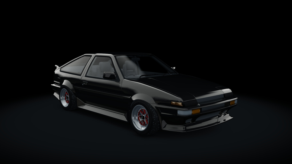 Toyota AE86 Winter Drift, skin Black