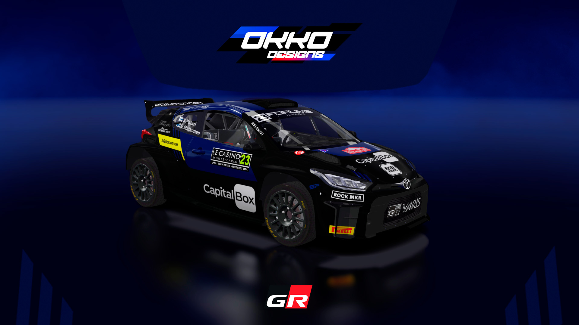 LF Rally2 Toyota GR Yaris Rally2, skin ! S.Pajari 2024 by okko designs