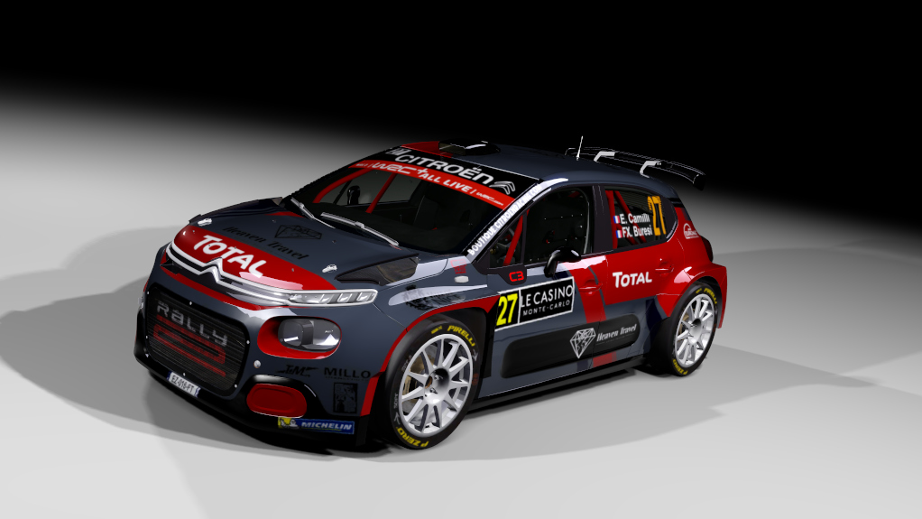 Citroen C3 rally2 jlr, skin E. Camilli - Rallye Automobile de Monte-Carlo 2020