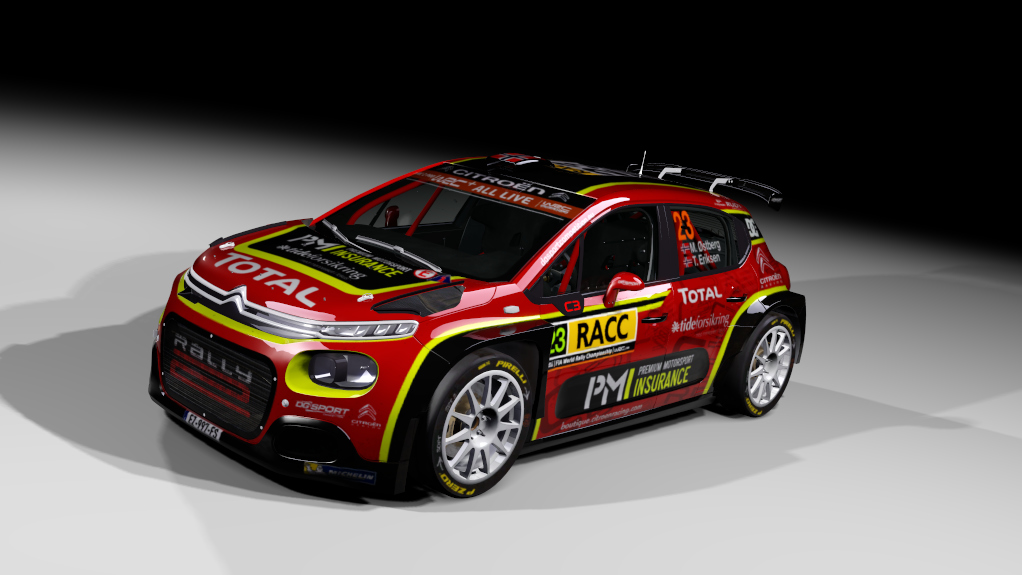 Citroen C3 rally2 jlr, skin M. Østberg - Season 2019