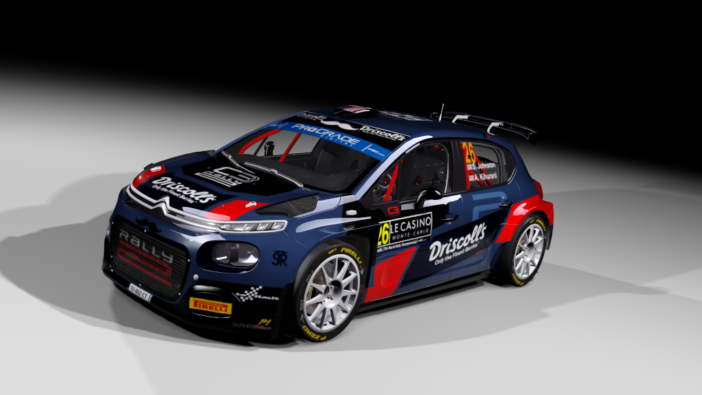 Citroen C3 rally2 jlr, skin S. Johnston - Rallye Automobile de Monte-Carlo 2022