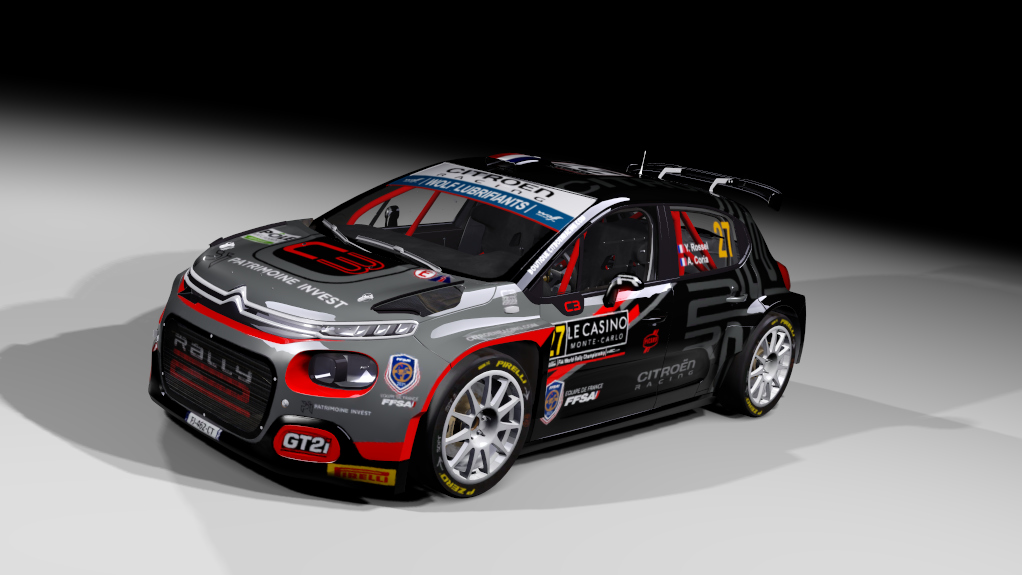 Citroen C3 rally2 jlr, skin Y. Rossel - Rallye Automobile de Monte-Carlo 2021