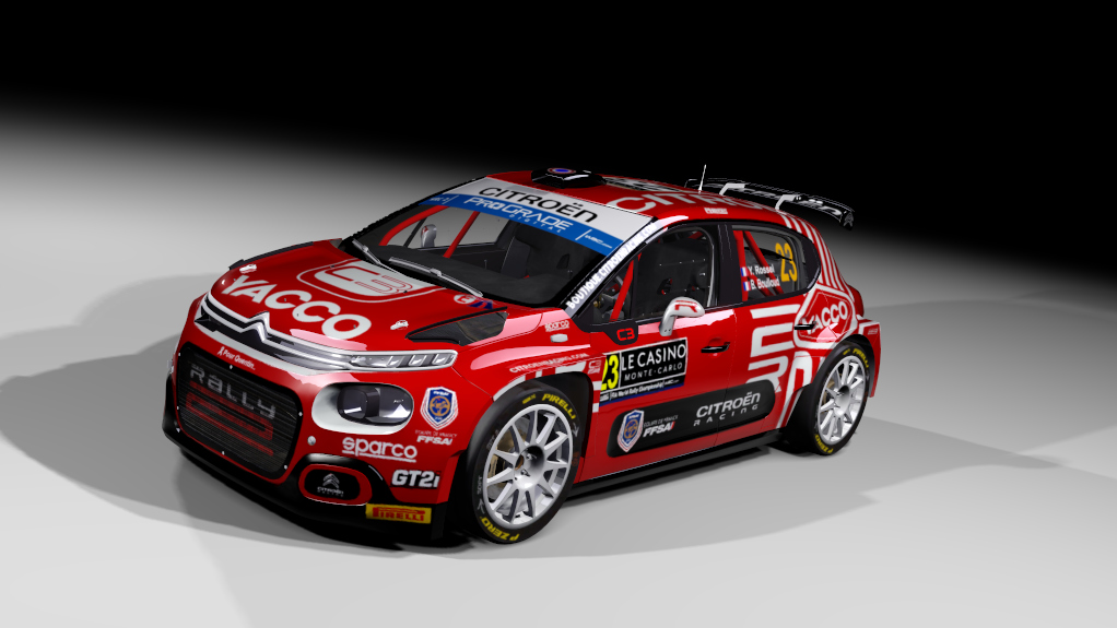 Citroen C3 rally2 jlr, skin Y. Rossel - Rallye Automobile de Monte-Carlo 2022