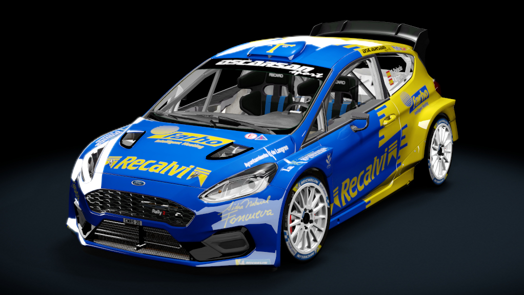 Ford Fiesta MK8 Rally2 Evo 2023, skin # oscarpalacio.2023_bydelirioworks