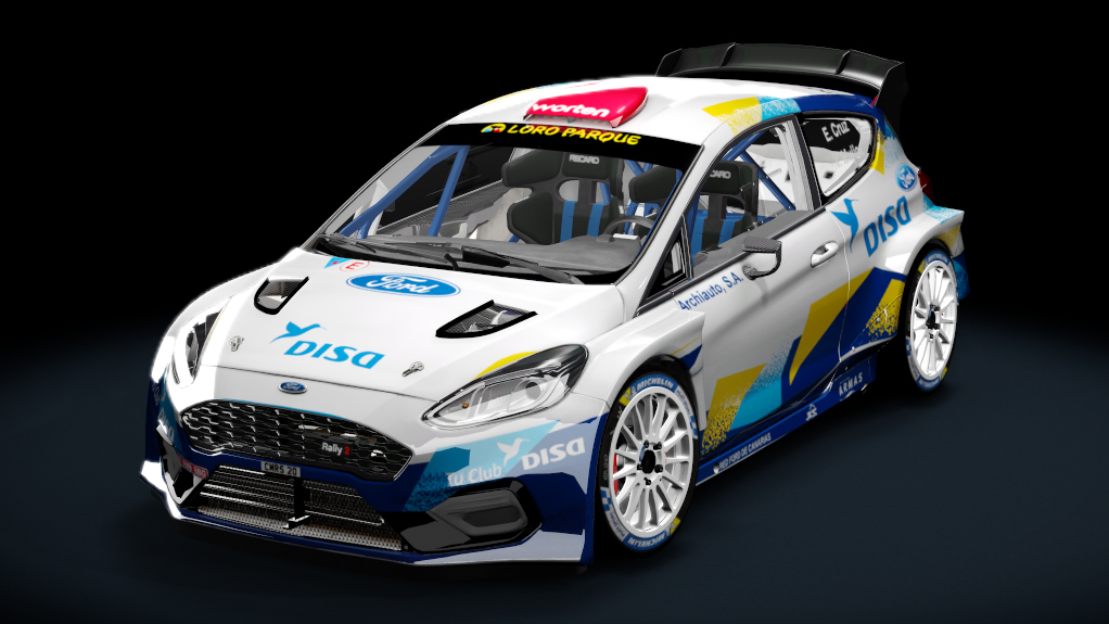 Ford Fiesta MK8 Rally2 Evo 2023, skin Enrique Cruz-Yeray Mujica