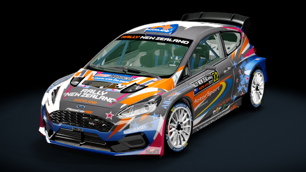 Ford Fiesta MK8 Rally2 Evo 2023, skin nueva zelanda