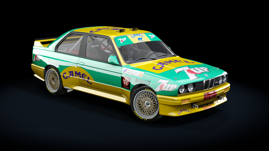 JLR BMW M3 E30 Gr.A JM Ponce, skin 1993 camel 7up