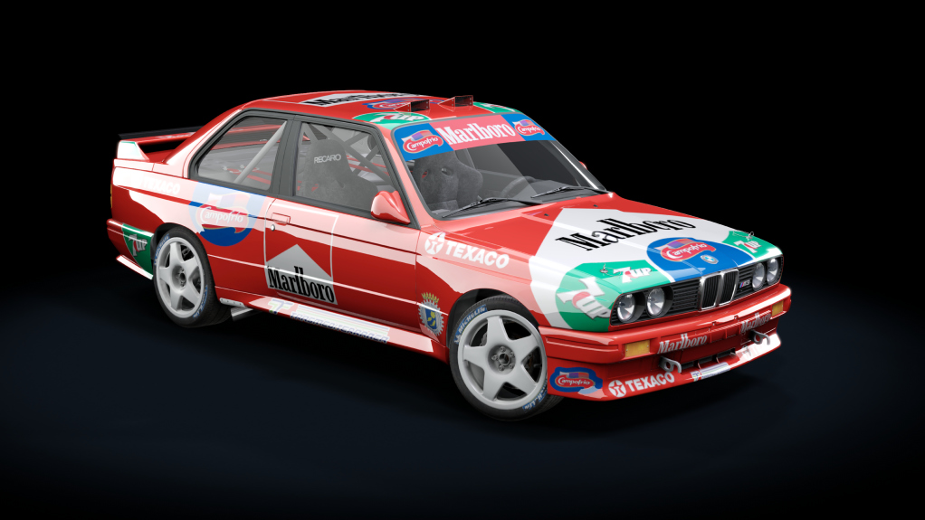 JLR BMW M3 E30 Gr.A JM Ponce, skin 2000 marlboro campofrio