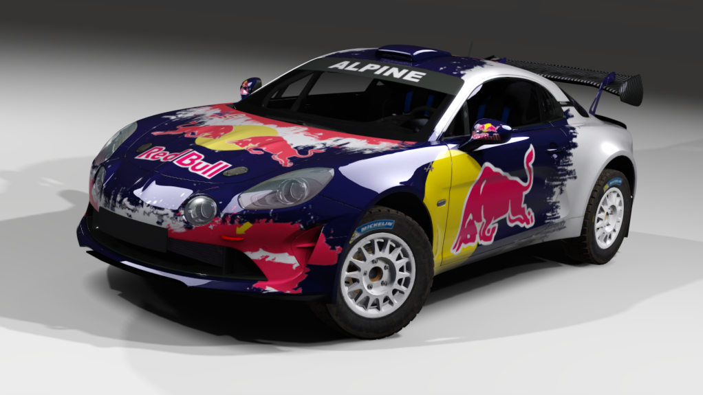 LF R-GT Alpine A110 R-GT Rally Gravel, skin AlpineRgtRedBull