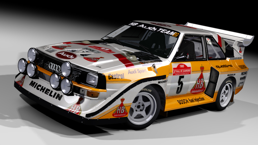 LF Gr.B Audi Sport Quattro S1 Evo2, skin Röhrl-Geistdörfer, Rallye Sanremo 1985