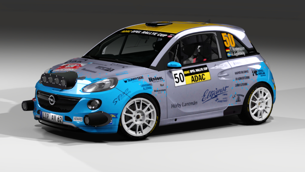 LF R2 Opel Adam R2, skin T_Kristensson_H_Appelskog_Sachsen_Rallye_2017