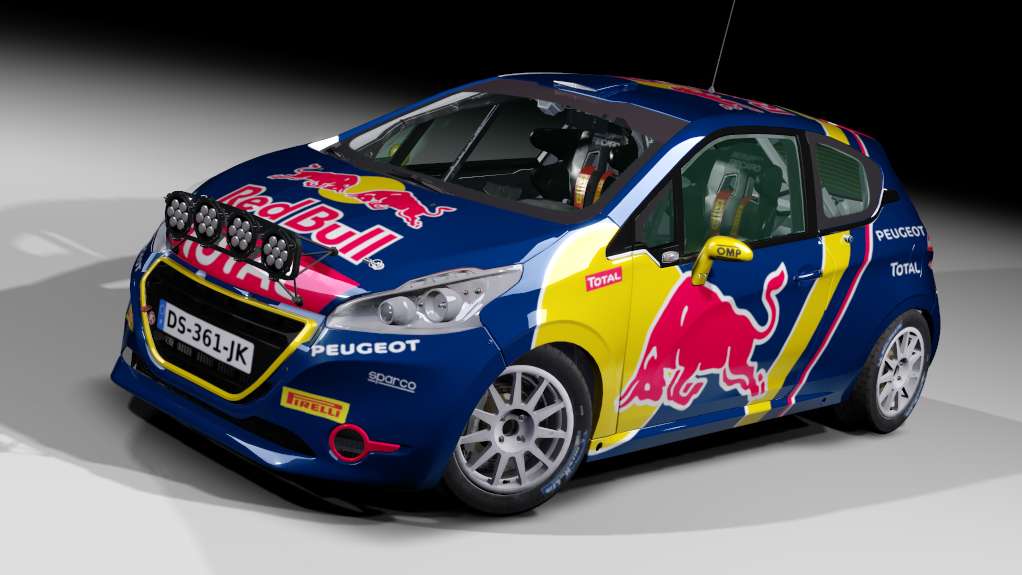 LF Peugeot 208 R2, skin RedBull