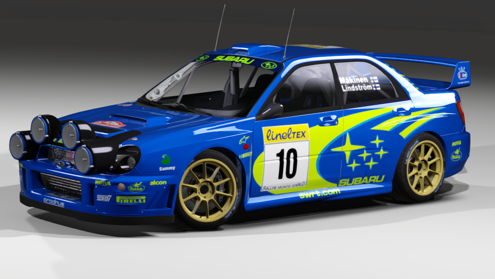 LF WRC 2.0 Subaru Impreza S7 WRC 2001, skin Tommi Makinen MonteCarlo 2002