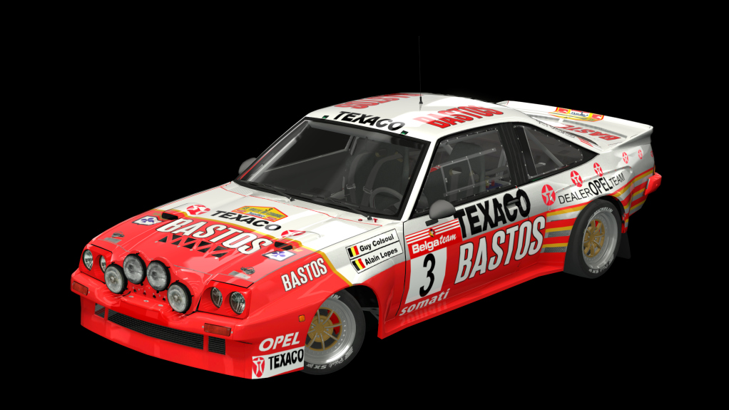 Opel Manta 400 Gr.B by JLR, skin Guy Colsoul Rallye Du Condroz 1986