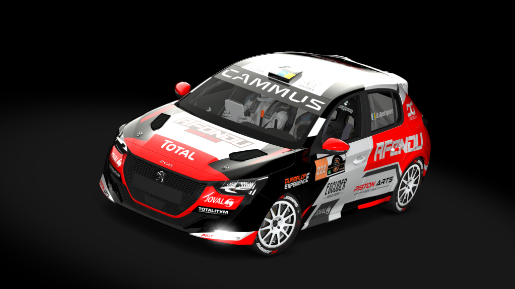 Supply Peugeot 208 rally4, skin rs-222