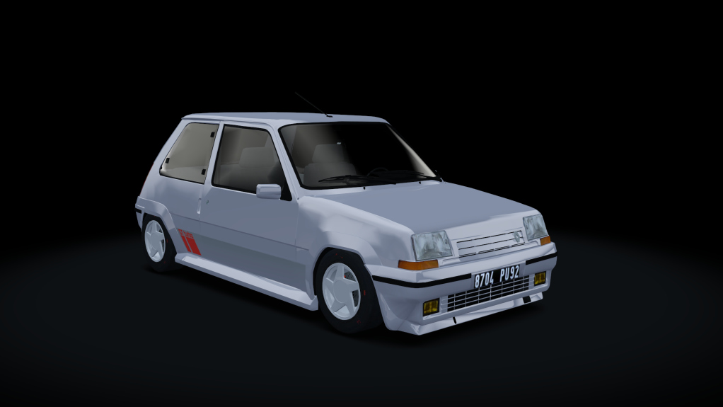 Renault 5 GT Turbo Fase2 1985 Port Royal, skin grigiochiaro