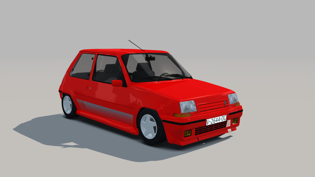 Renault 5 GT Turbo Fase2 1985 Port Royal, skin rosso