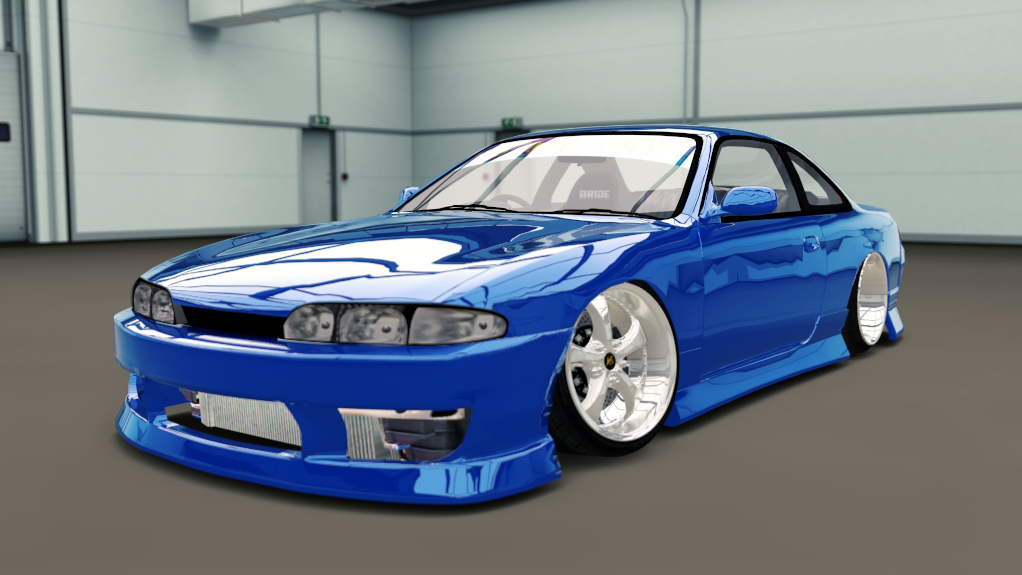 Tando Buddies S14 Zenki Stock Hood, skin Blue_and_pink_rims