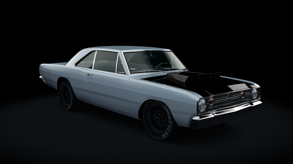 1968 Dodge Dart  Hood scoop, skin Grey And Black