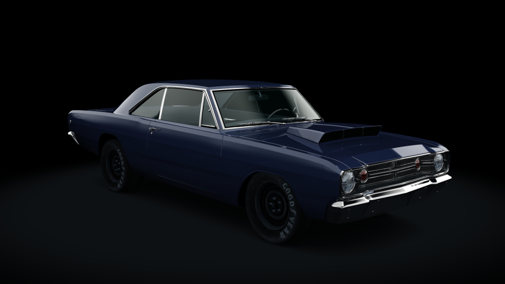 1968 Dodge Dart  Hood scoop, skin midnight_blue