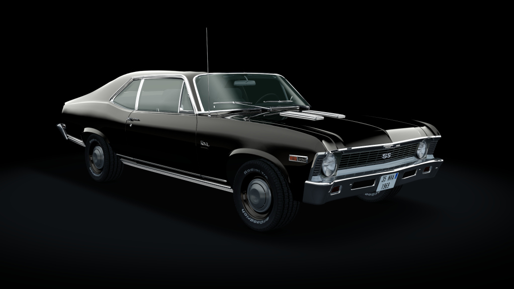 Chevrolet Nova SS 396 1969, skin tuxedo_black