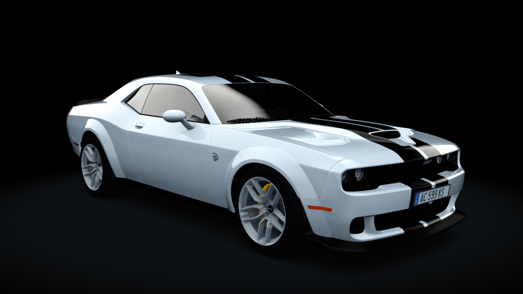 Dodge Challenger SRT Hellcat REDEYE 2018, skin Black n White