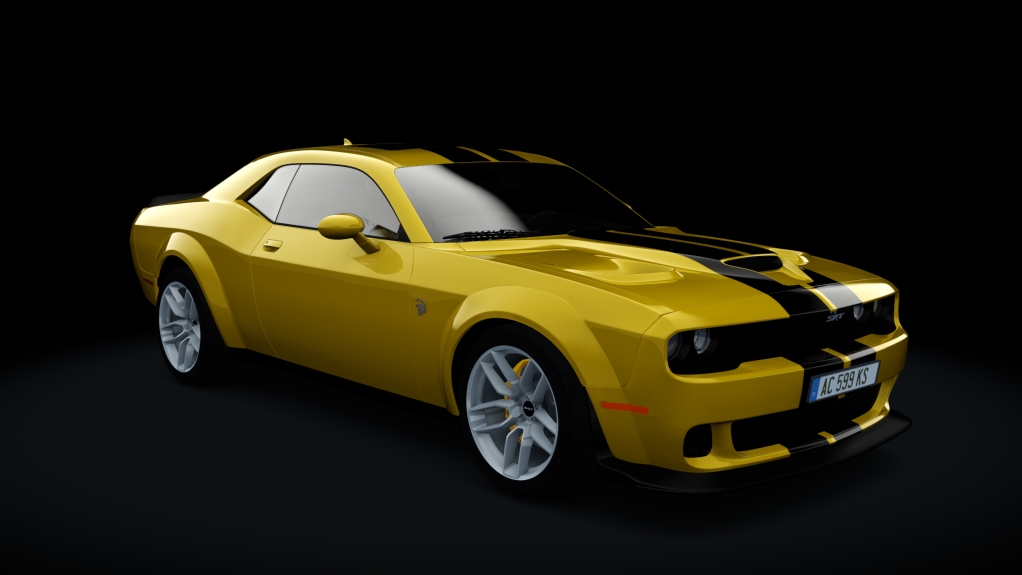 Dodge Challenger SRT Hellcat REDEYE 2018, skin Black n Yellow