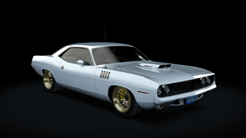 Plymouth Barracuda 528Hemi, skin Aspen White