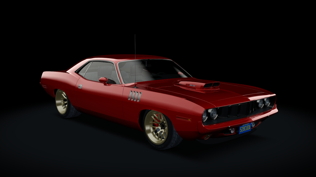 Plymouth Barracuda 528Hemi, skin Firey Red