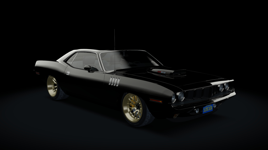 Plymouth Barracuda 528Hemi, skin Midnight Black