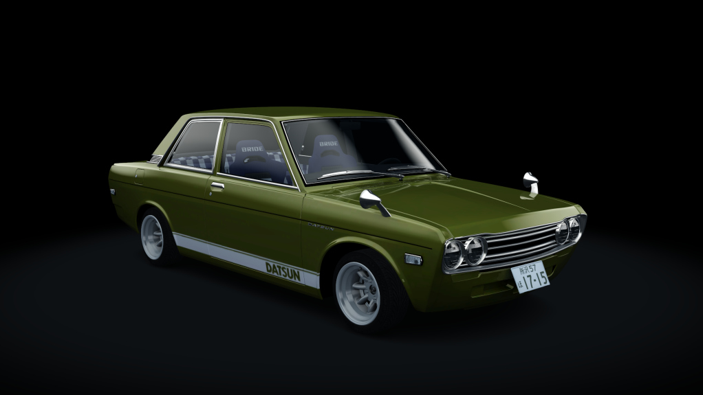 Datsun 510, skin Olive_Stripes