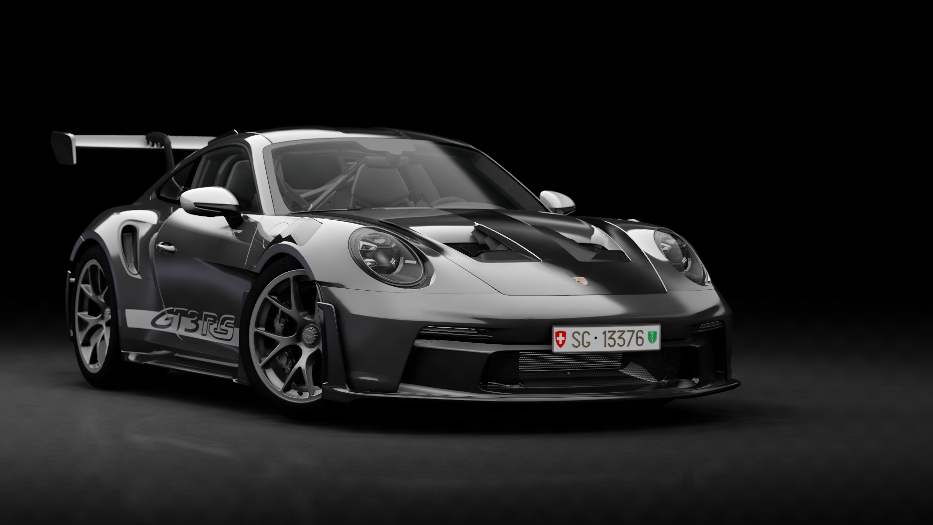 Porsche 911 GT3 RS (992) Weissach Package, skin Dark Grey Metallic