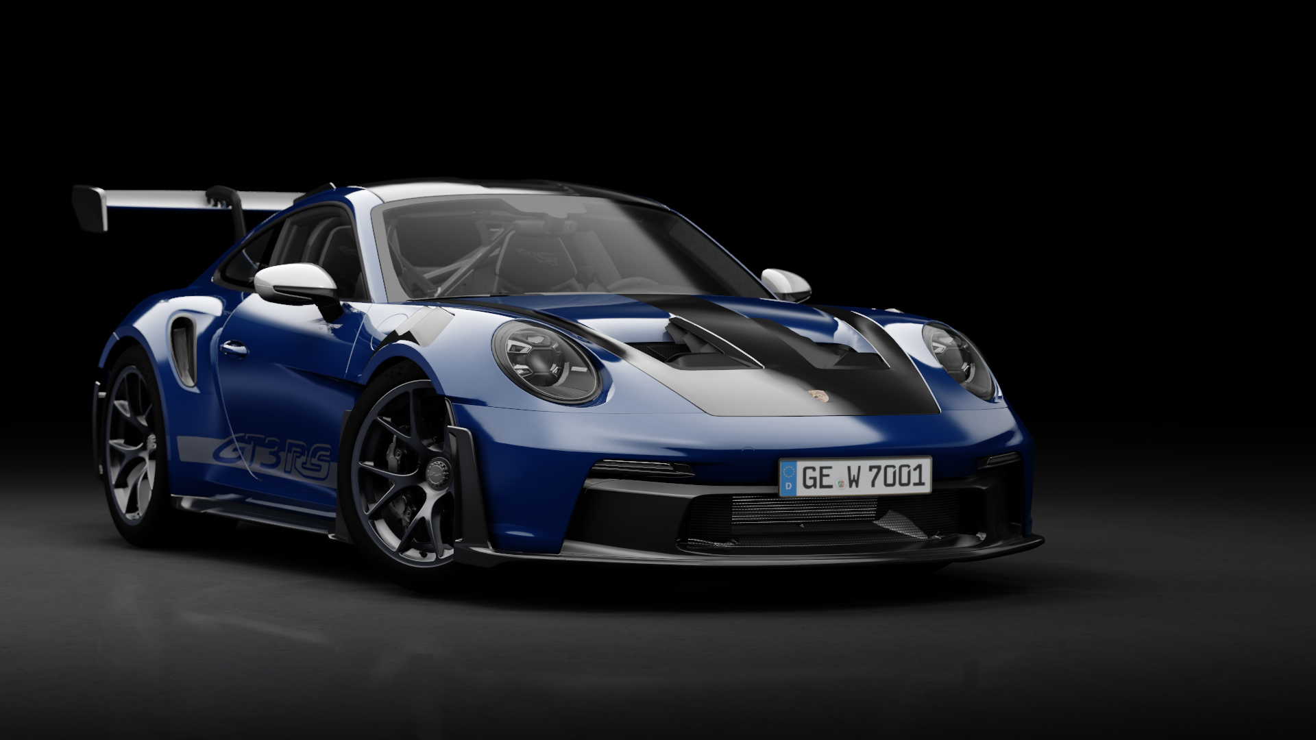 Porsche 911 GT3 RS (992) Weissach Package, skin Gentian Blue Metallic