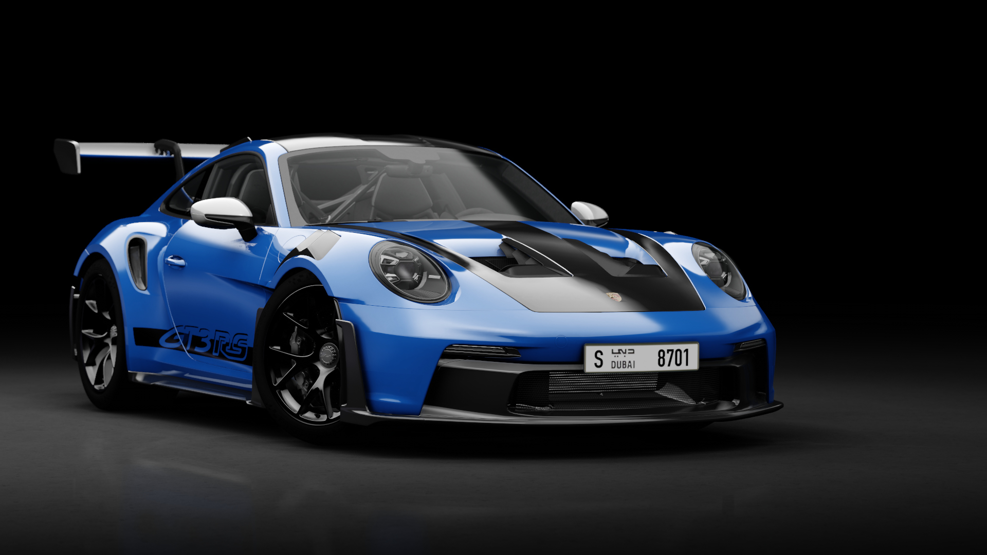 Porsche 911 GT3 RS (992) Weissach Package, skin Shark Blue